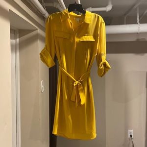 Banana Republic collared belt dress